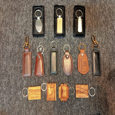 Key ring metal and Leather
