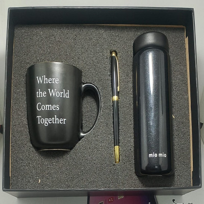 Premium Vacuum Flask & Mug Gift Set